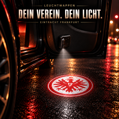 Leuchtwappen Türprojektor mit Eintracht Frankfurt Projektion